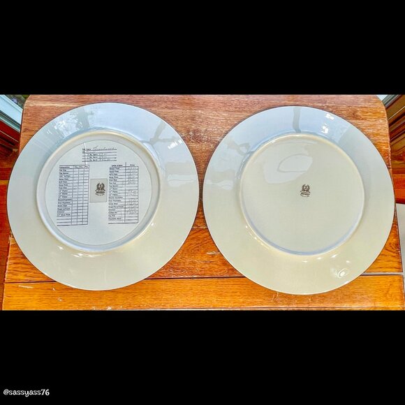 ▪️NWT▪️VTG▪️LENOX▪️2 Piece 10.75" BRENTWOOD Floral Ivory Platinum Trim China - Picture 4 of 5